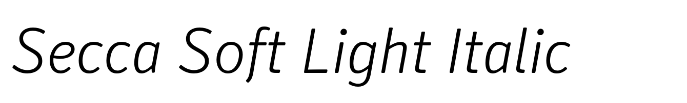 Secca Soft Light Italic